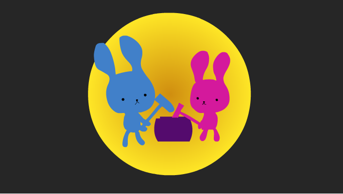 玉兔搗藥示意圖