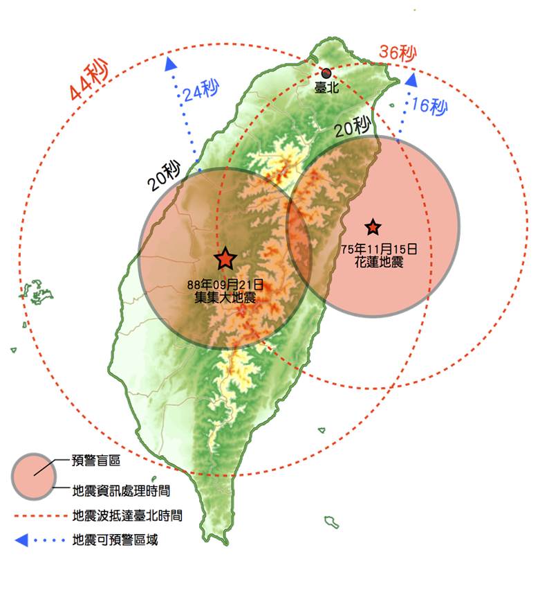 強震即時警報 強震即時警報,能在地震發生後迅速通報影響的各地區,希望能在具有威脅性的地震波到達之前,讓各區的民眾有短暫的時間迅速應變。