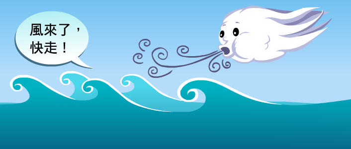 風長期同一方向吹著海面，引起海水流動