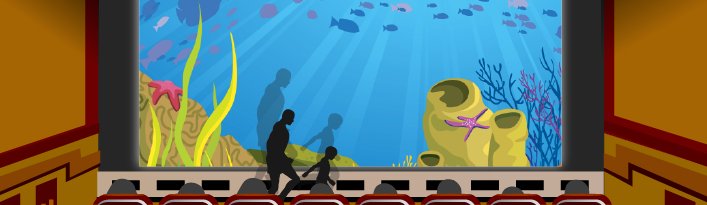 在電影院看電影時,如果有人從螢幕前走過去,人的陰影會暫時擋住螢幕上播放的內容。